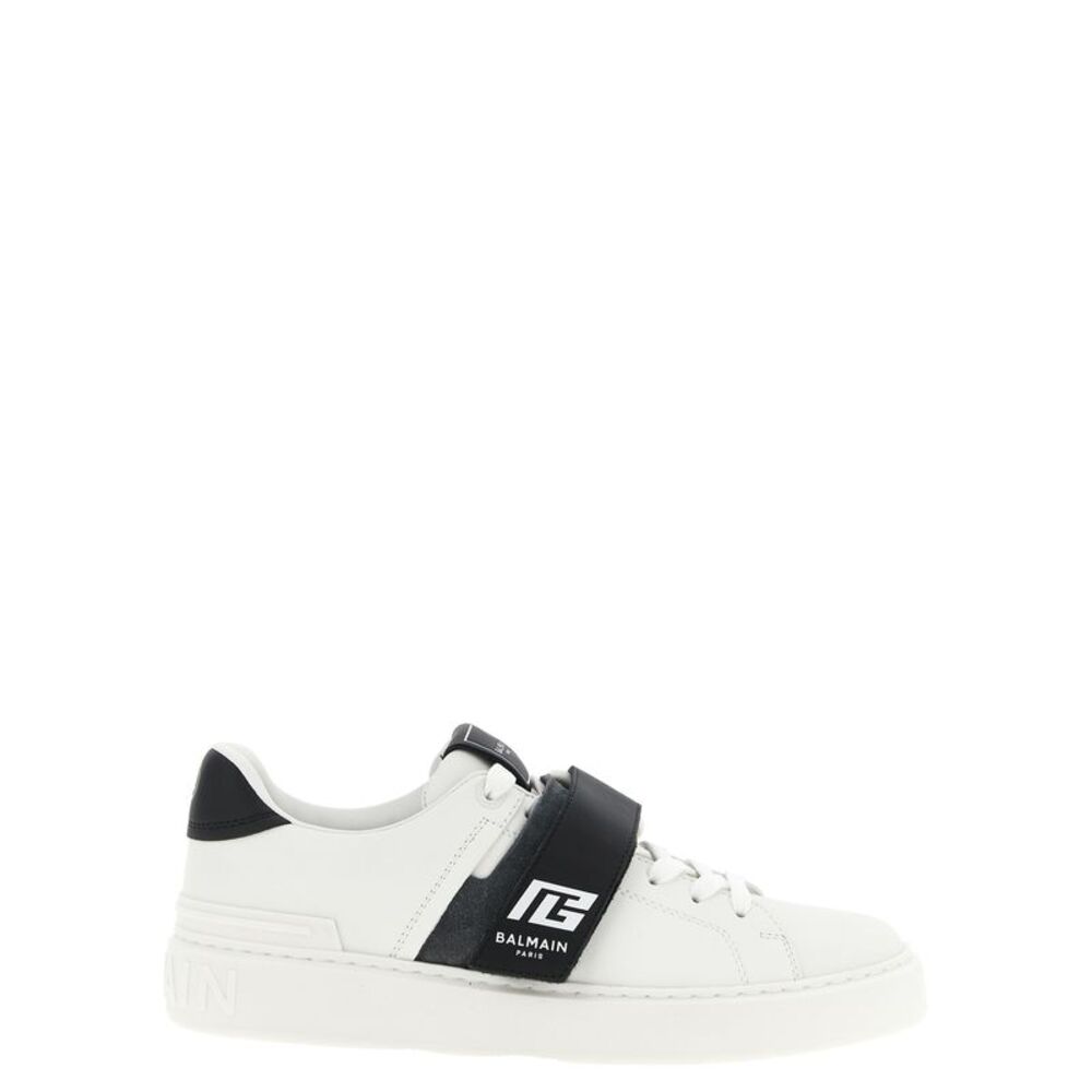 Balmain Bicolor Calfskin Low Top Men's Sneakers